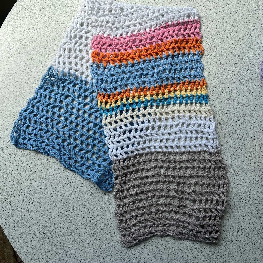 Colorful Crochet Scarf/headwrap